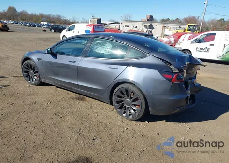 2023 Tesla Model 3 Performance Dual Motor All-Wheel Drive from USA, damaged, VIN 5YJ3E1EC7PF561587